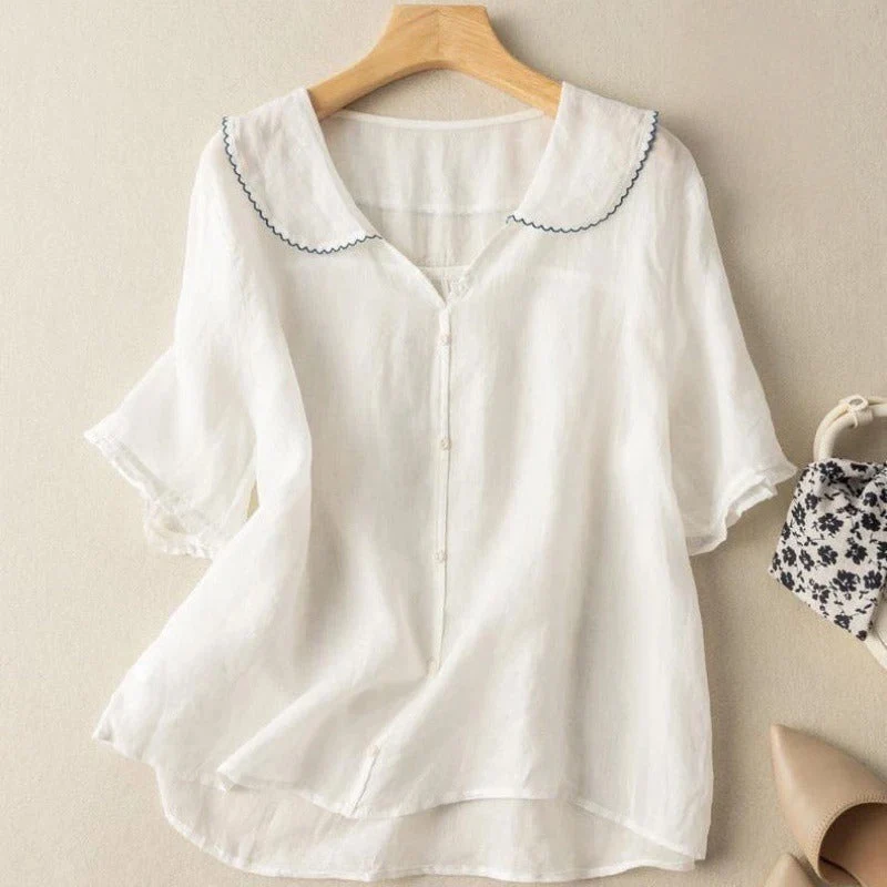 Damblus med vintageknappar