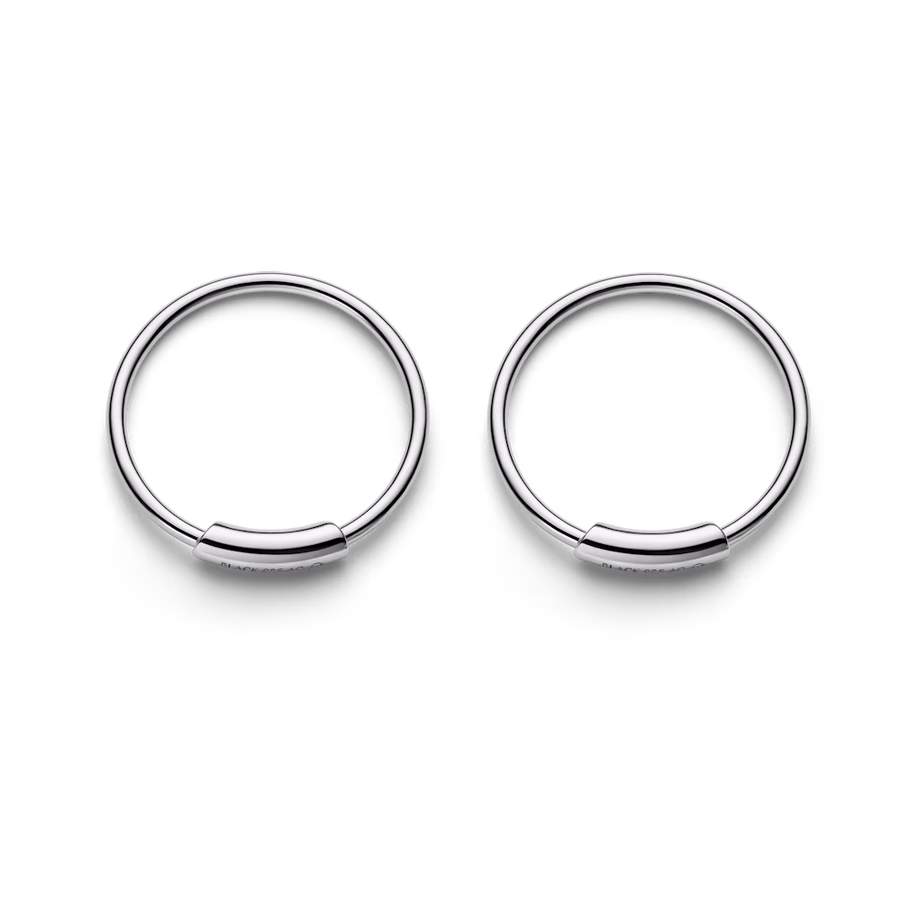 Basic 12 Hoop Silver