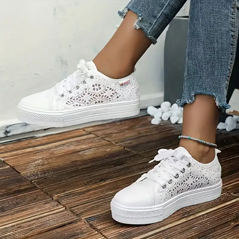 Dam sommar minimalistiska platåsneakers - Bild 5