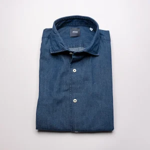 Cotton Denim Shirt Dark Blue