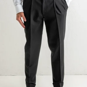 Two Pleat Trouser Black