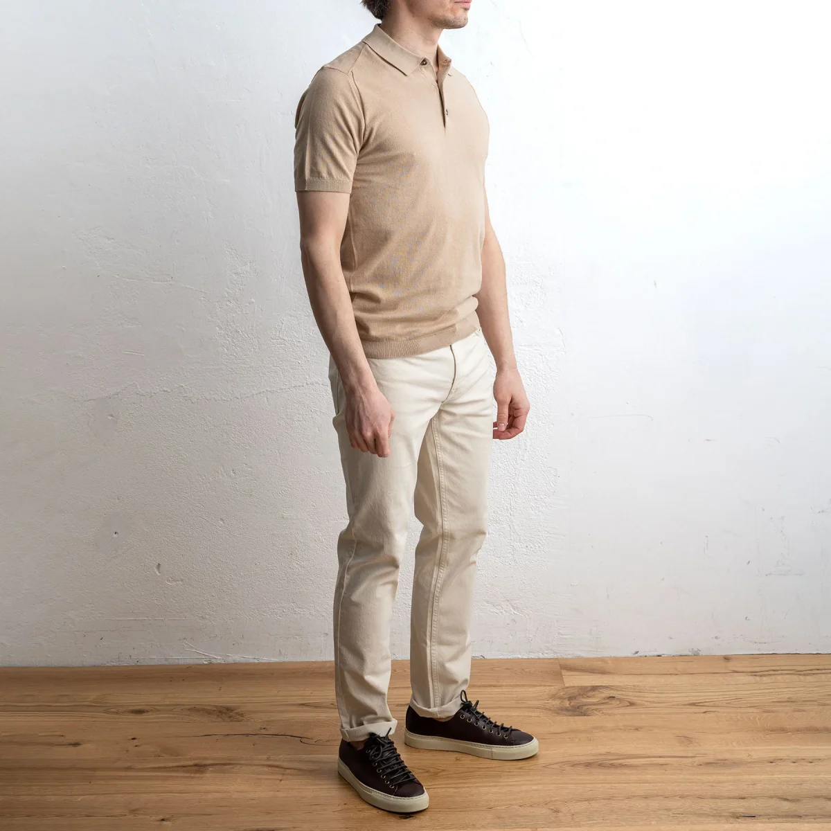 Polo Cotton Short Sleeve Beige - Bild 3