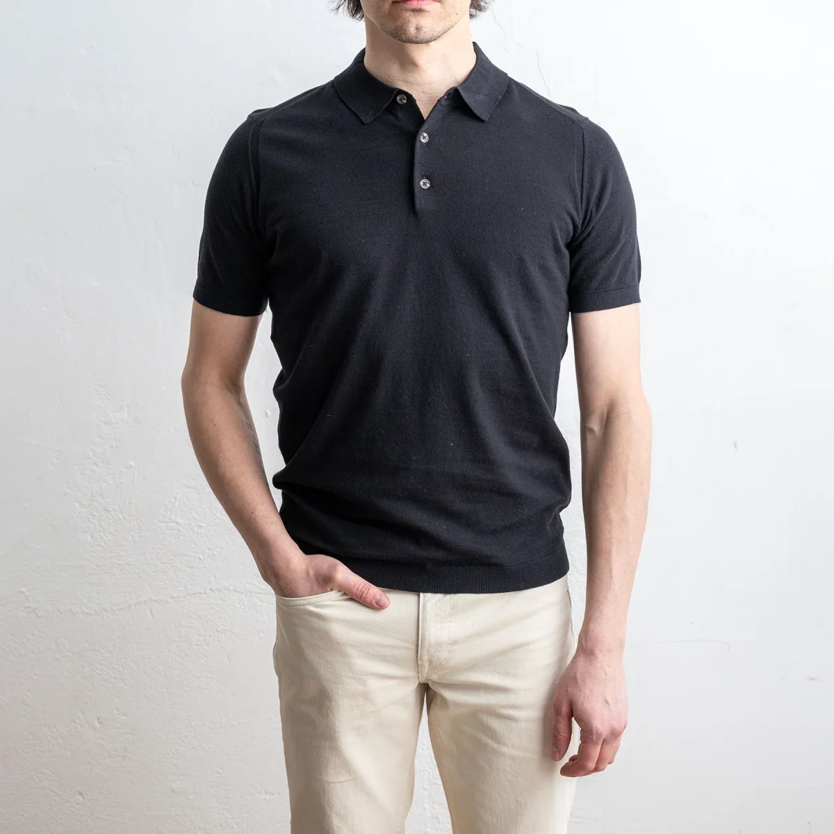 Polo Cotton Short Sleeve Black