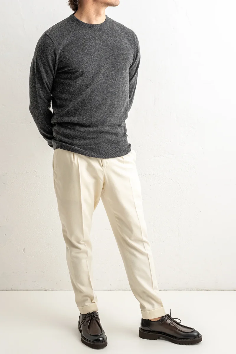 Wool Cashmere Blend Sweater Antracite - Bild 5
