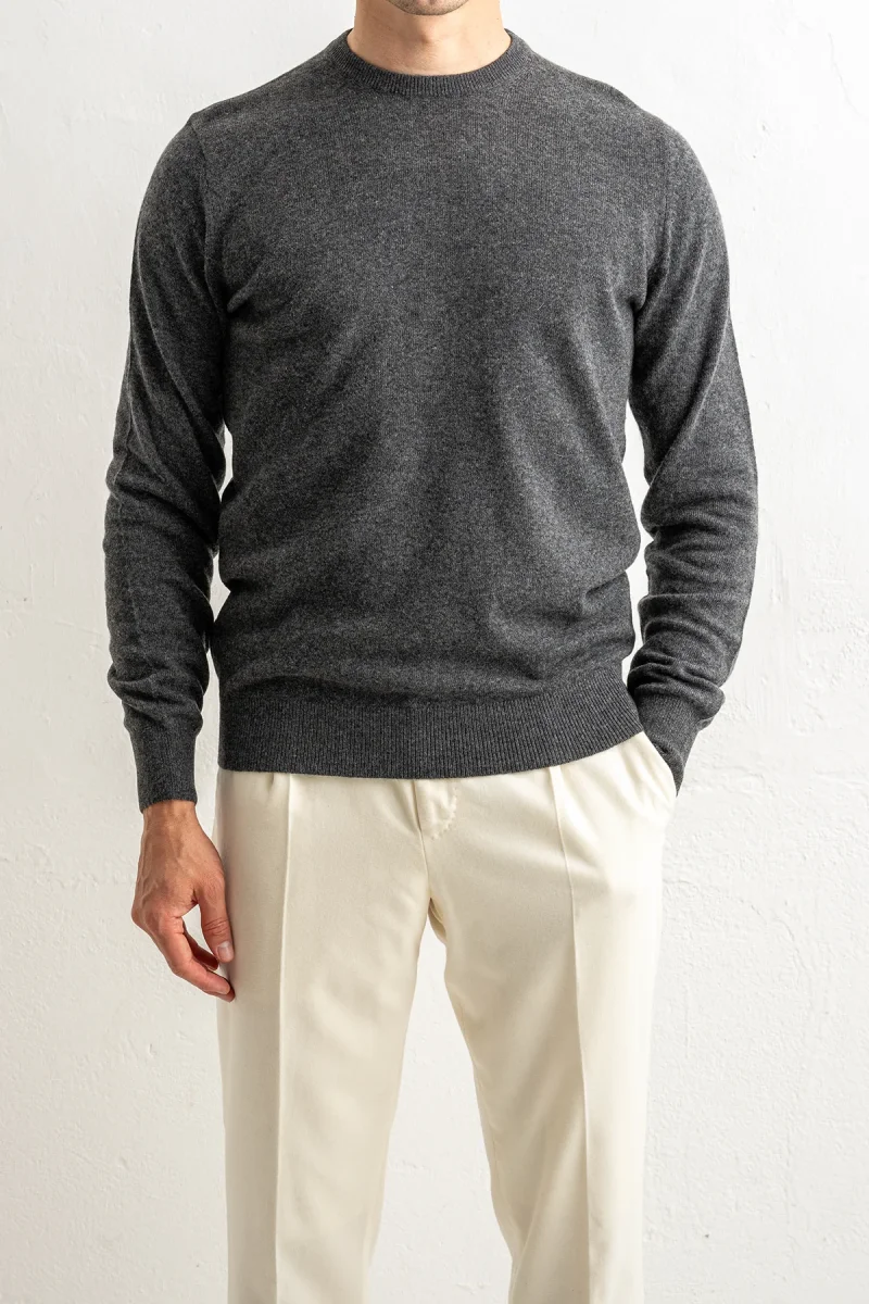 Wool Cashmere Blend Sweater Antracite - Bild 2