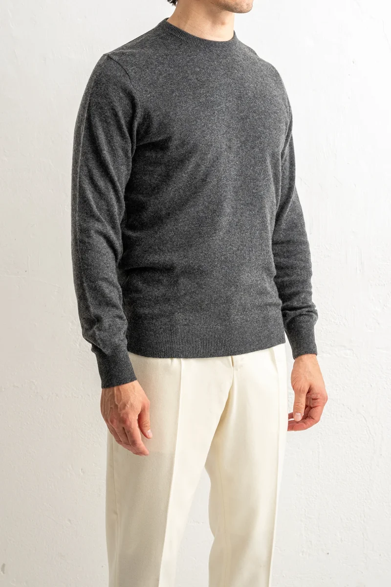 Wool Cashmere Blend Sweater Antracite - Bild 4
