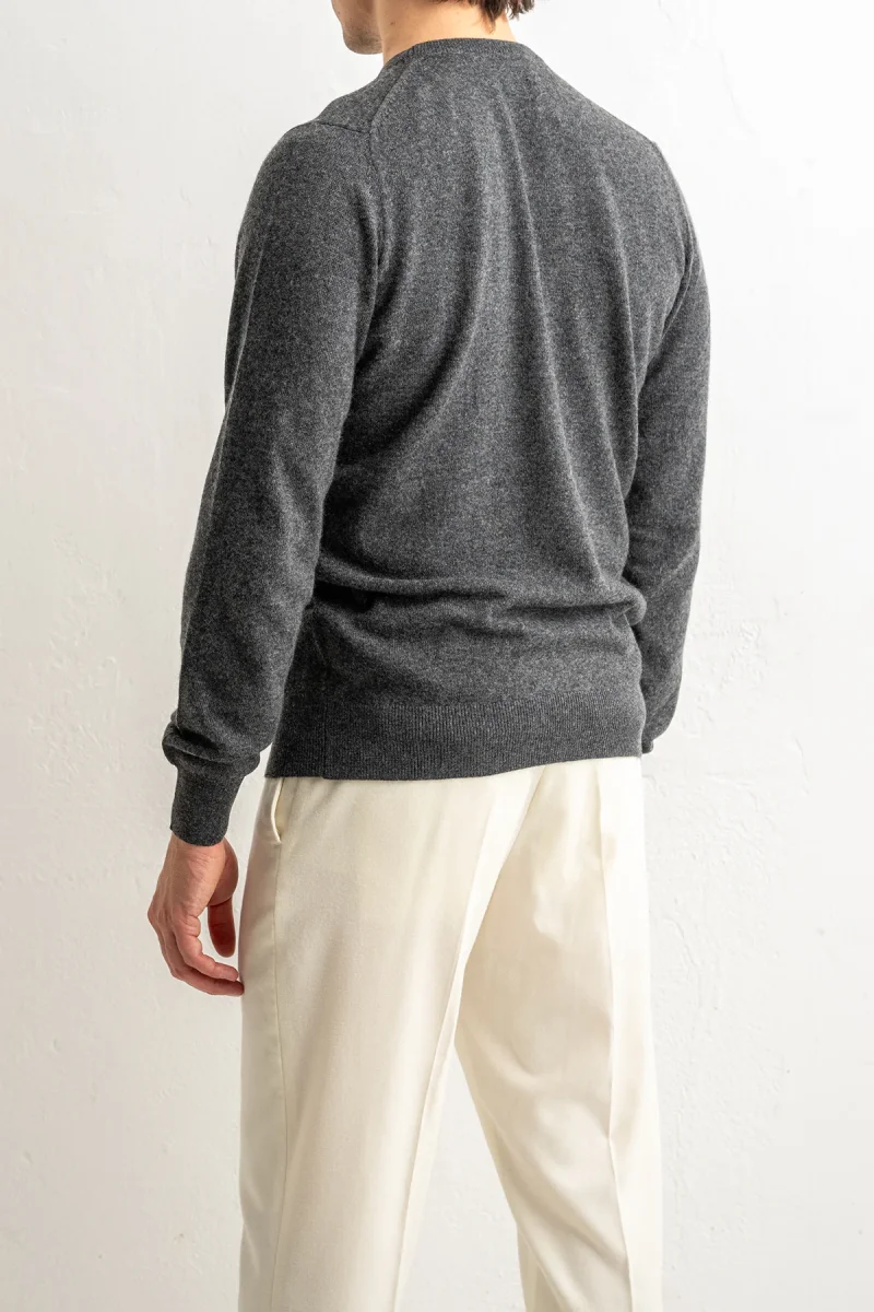 Wool Cashmere Blend Sweater Antracite - Bild 6