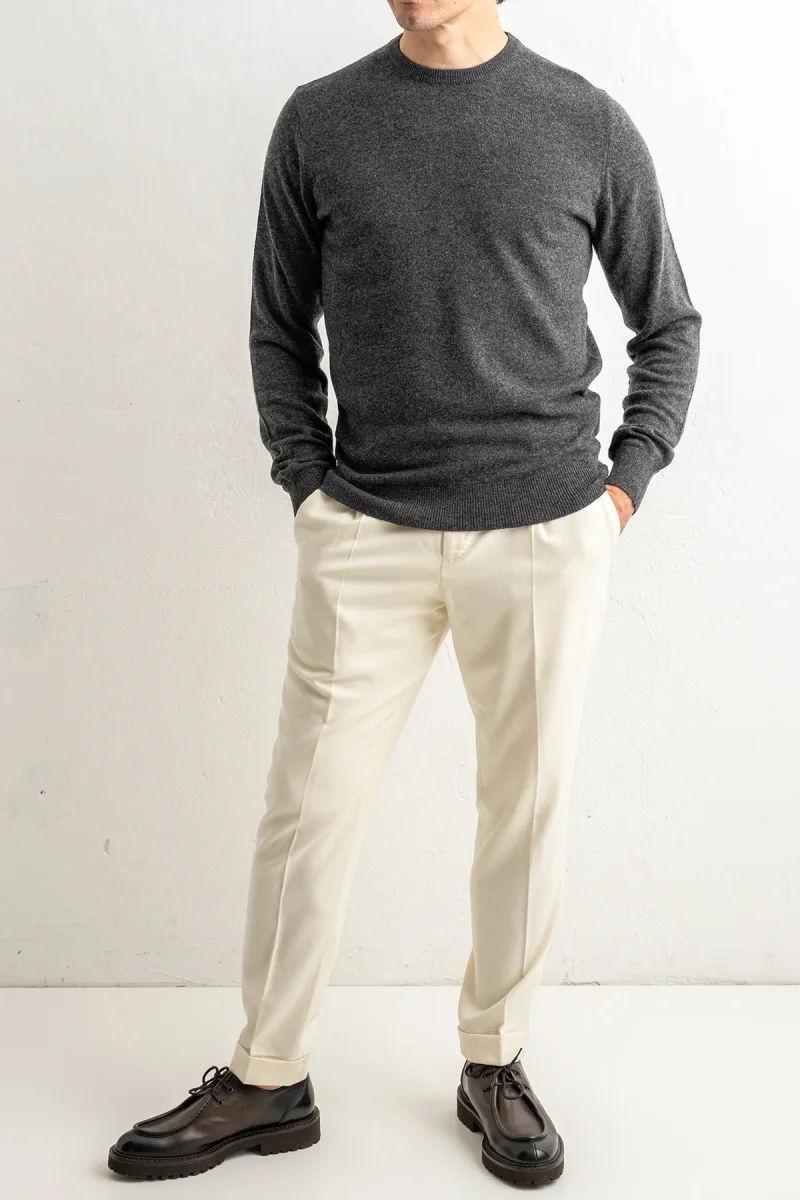 Wool Cashmere Blend Sweater Antracite - Bild 3