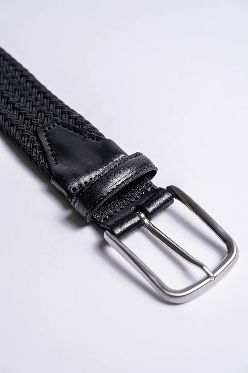 Stretch Woven Belt Black