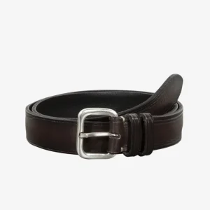 NORVERGIA DECORATED LEATHER BELT Dark Brown