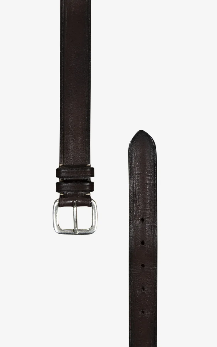 NORVERGIA DECORATED LEATHER BELT Dark Brown - Bild 3