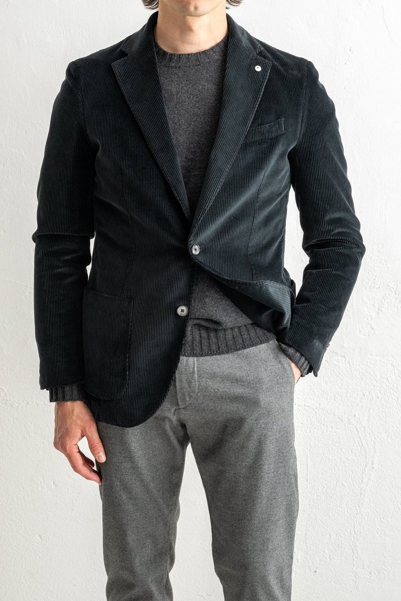 Corduroy Cotton Blazer Navy - Bild 2