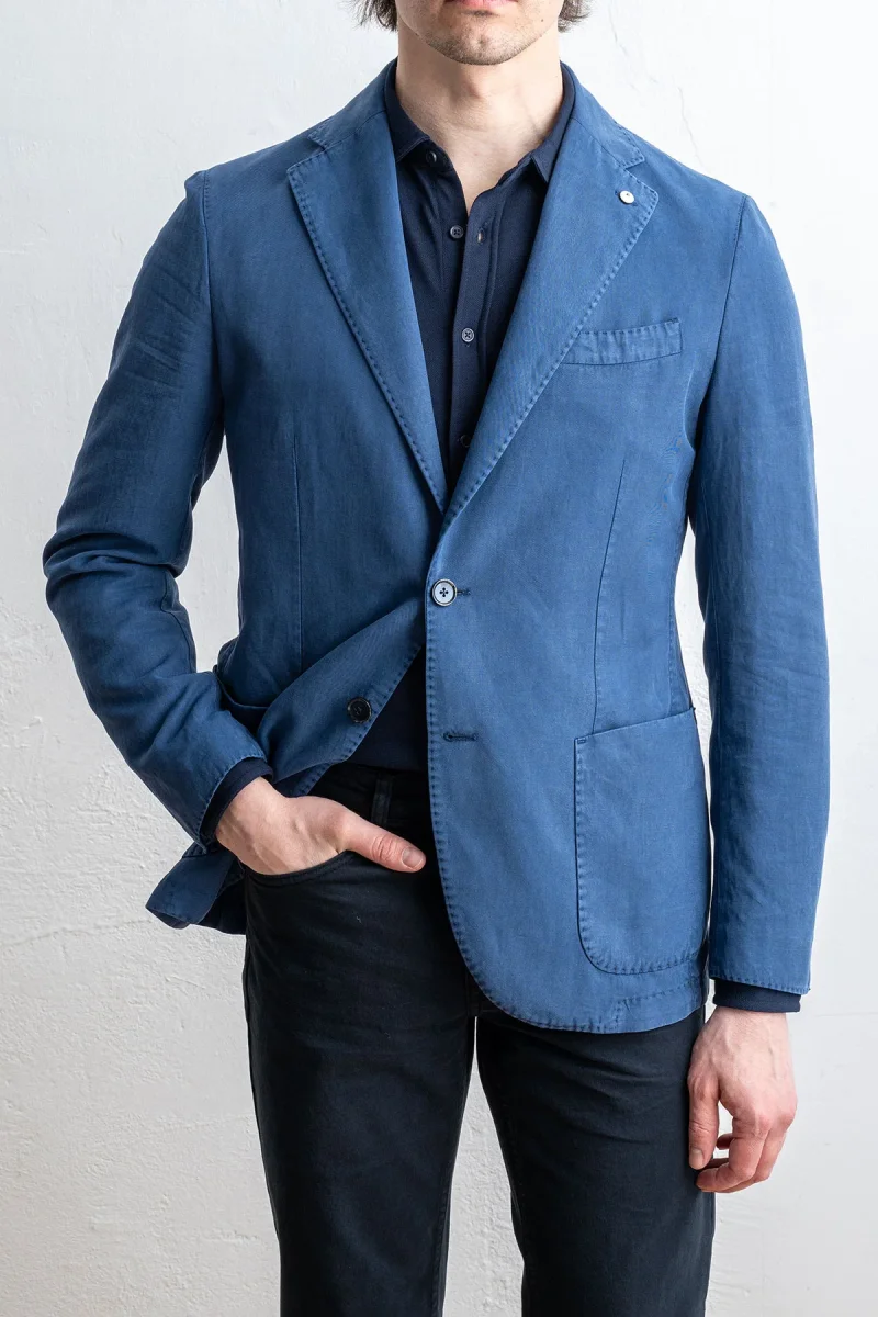 Cotton Lyocell Blazer Blue - Bild 2