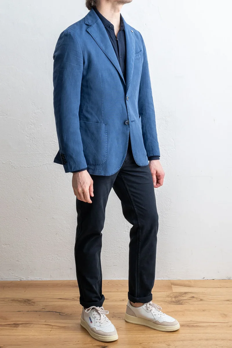Cotton Lyocell Blazer Blue - Bild 6