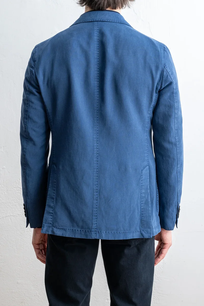 Cotton Lyocell Blazer Blue - Bild 8