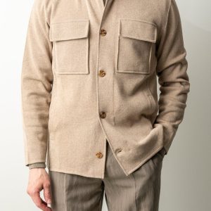 Classic Knitwear Overshirt Beige