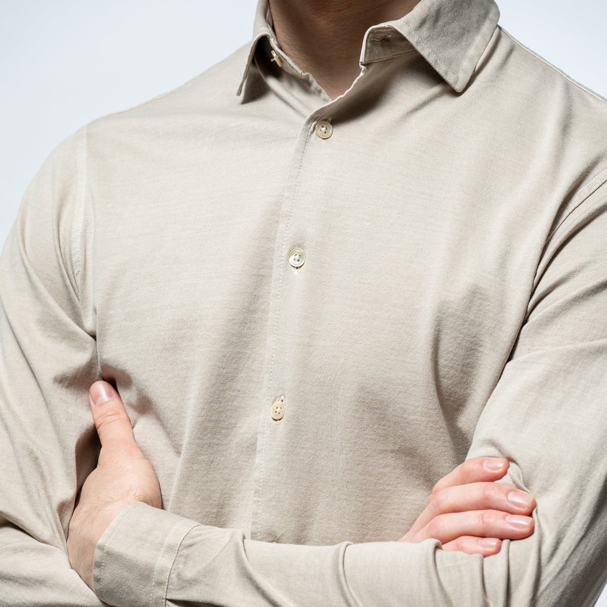 Luxury Jersey Shirt Taupe - Bild 3