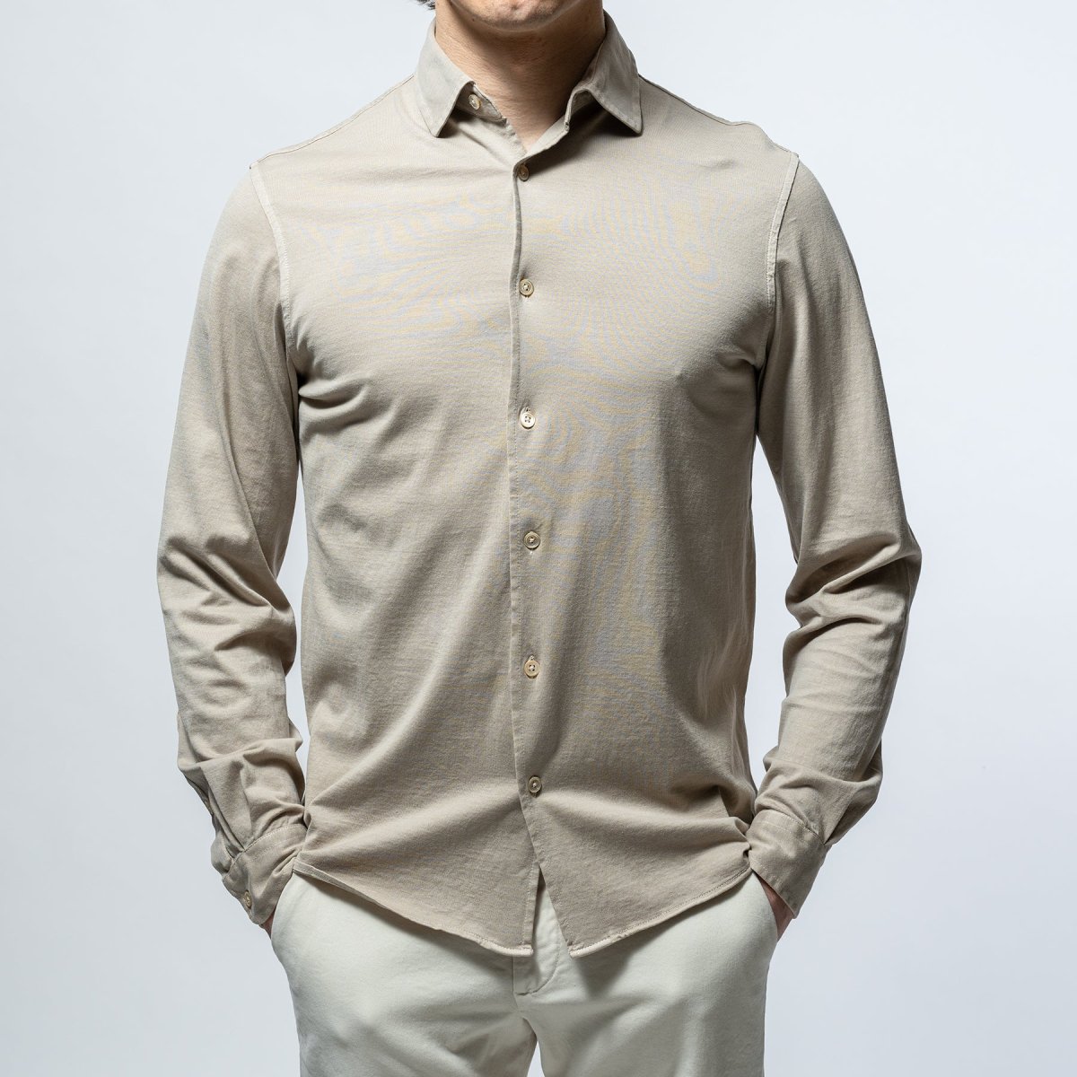 Luxury Jersey Shirt Taupe - Bild 4