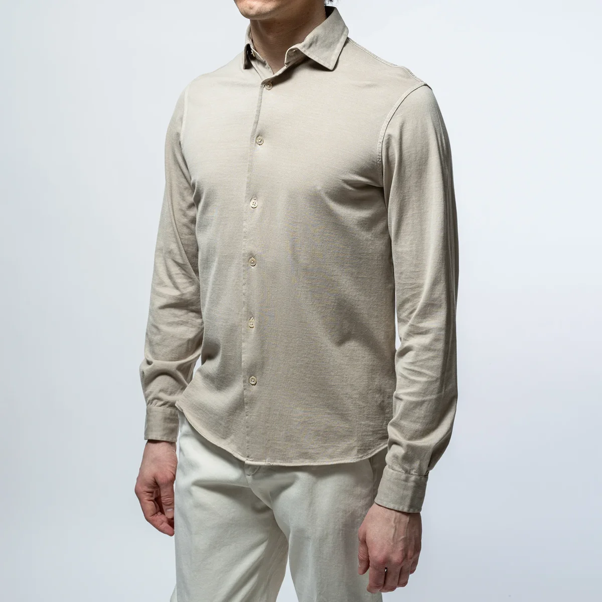 Luxury Jersey Shirt Taupe - Bild 5
