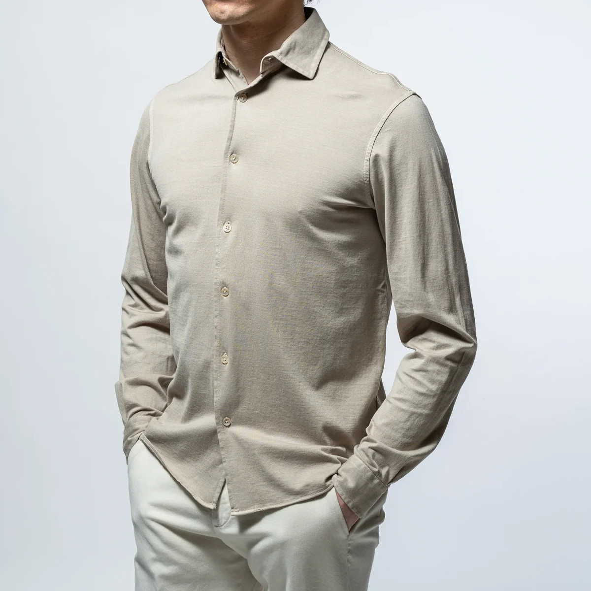 Luxury Jersey Shirt Taupe - Bild 6