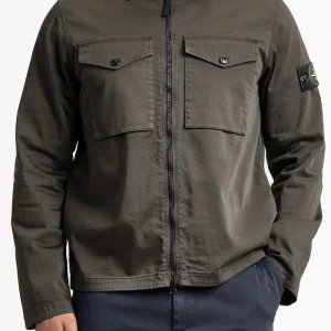 Cotton Satin Overshirt Coal Grey