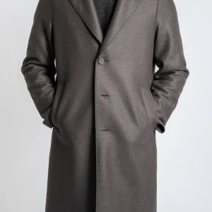 Men Overcoat Pressed Wool Graphite