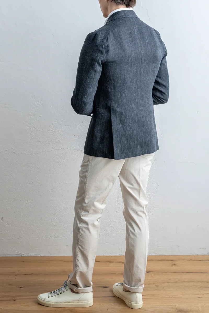 Montecarlo Db Linen Wool Blazer Black - Bild 6