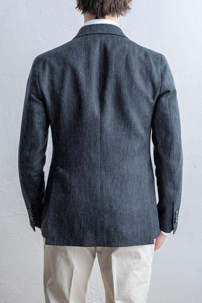 Montecarlo Db Linen Wool Blazer Black - Bild 7