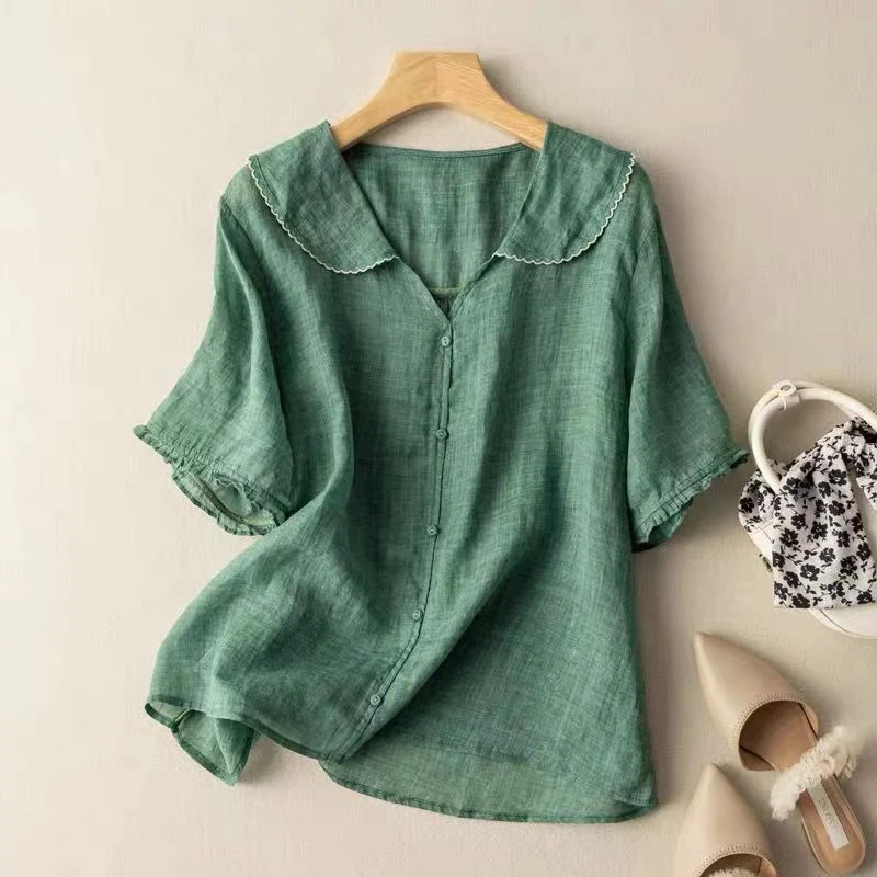 Damblus med vintageknappar - Bild 3