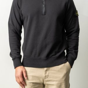 Organic Cotton Fleece LS Polo 6100070 Black