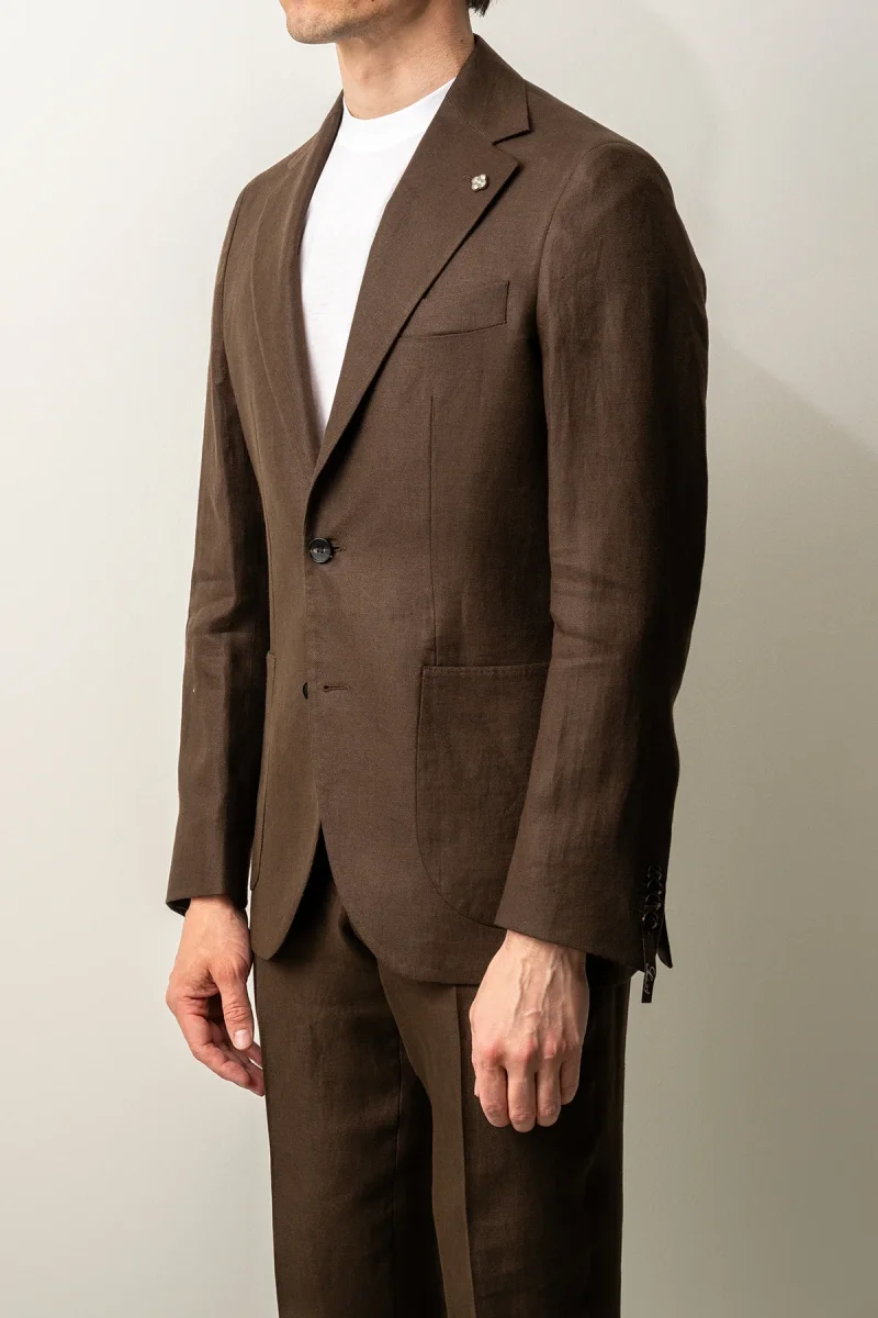 Ryhs Linen Blazer Dark Brown - Bild 4