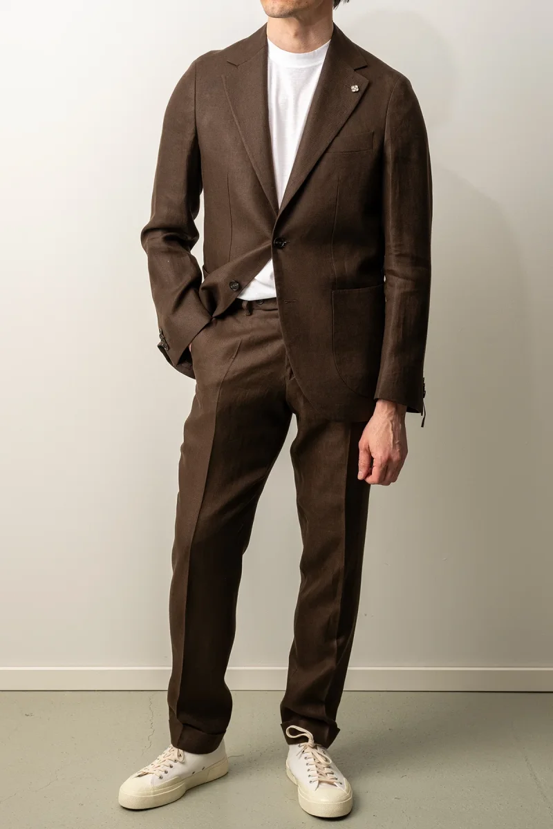 Ryhs Linen Blazer Dark Brown - Bild 3