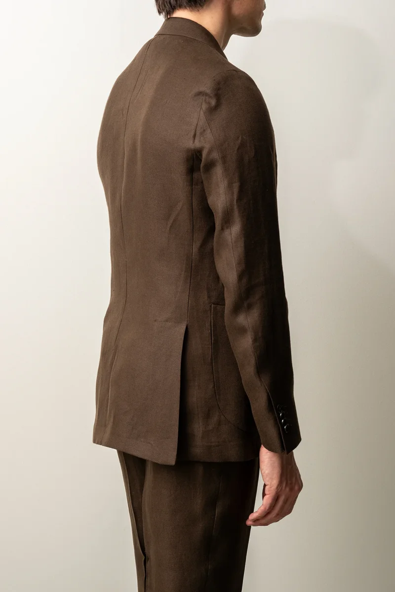 Ryhs Linen Blazer Dark Brown - Bild 7