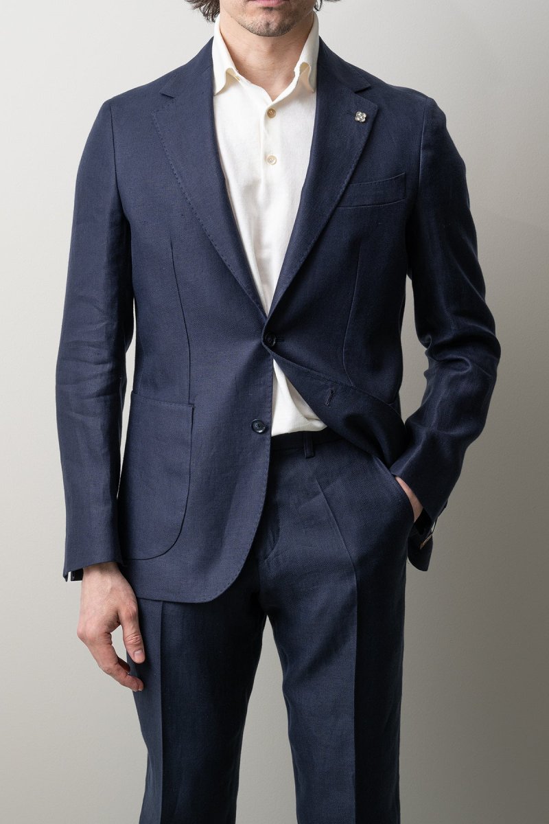 Ryhs Linen Blazer Dark Navy - Bild 2
