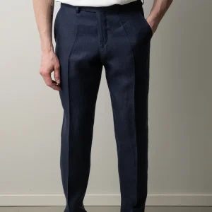 Ryhs Pat Linen Trouser Dark Navy