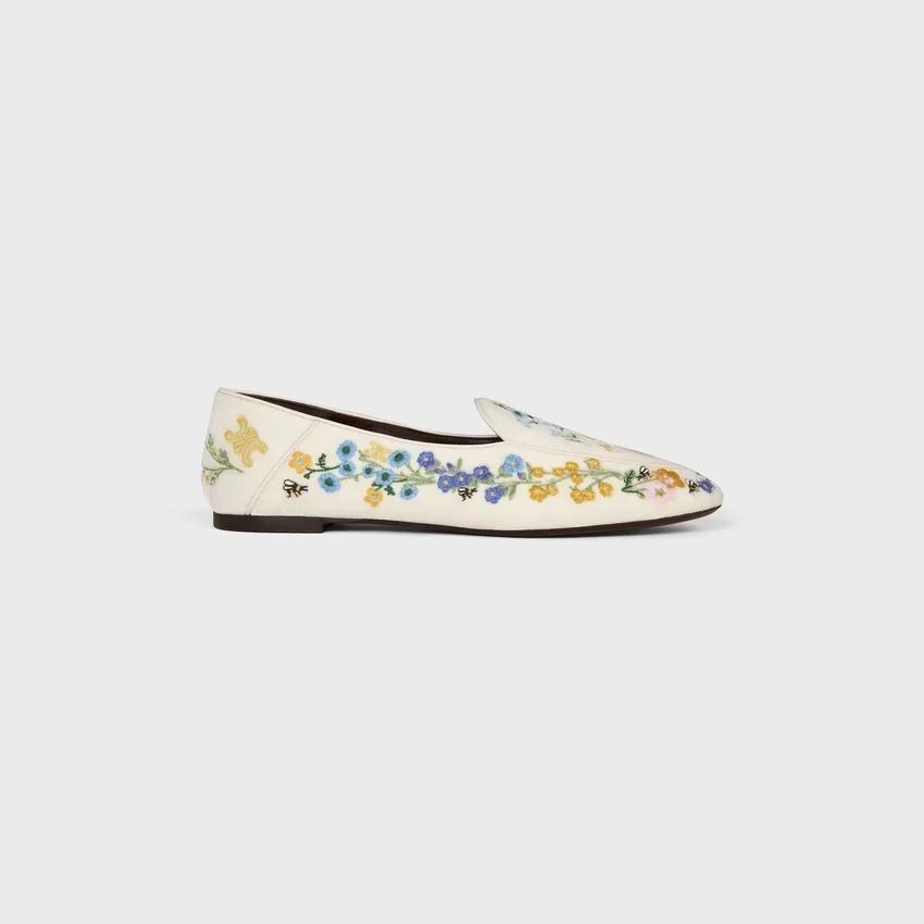 Aura Loafer i sammet med blomsterbroderi - Bild 2