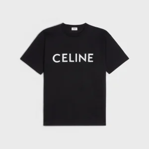 CELINE lös T-shirt i bomullsjersey