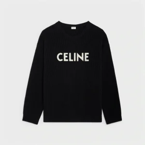 CELINE Oversized-tröja i ribbad ull