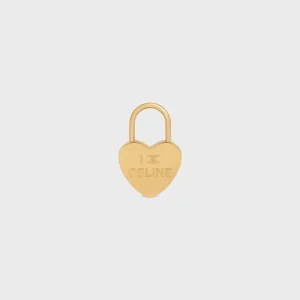 Charms hjärtlås i mässing med guldfinish