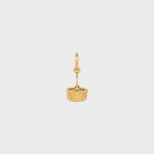 Charms Panier i mässing med guldfinish