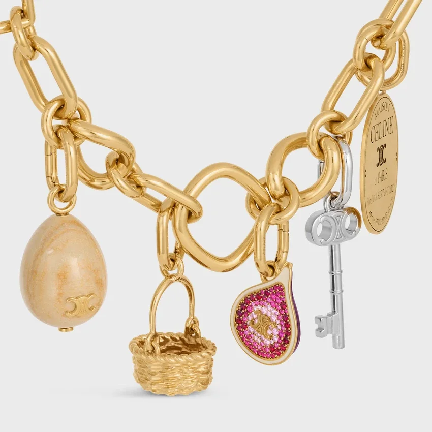 Charms Panier i mässing med guldfinish - Bild 3