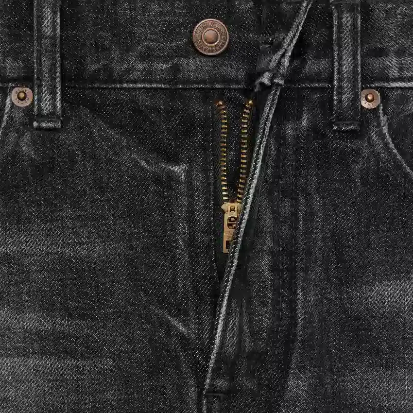Flared Surf-jeans i Black Ice Rinse-denim - Bild 5