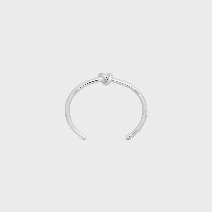 Knot Cuff i mässing med rodiumfinish