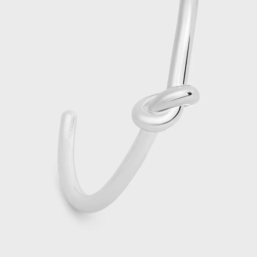 Knot Cuff i mässing med rodiumfinish - Bild 3