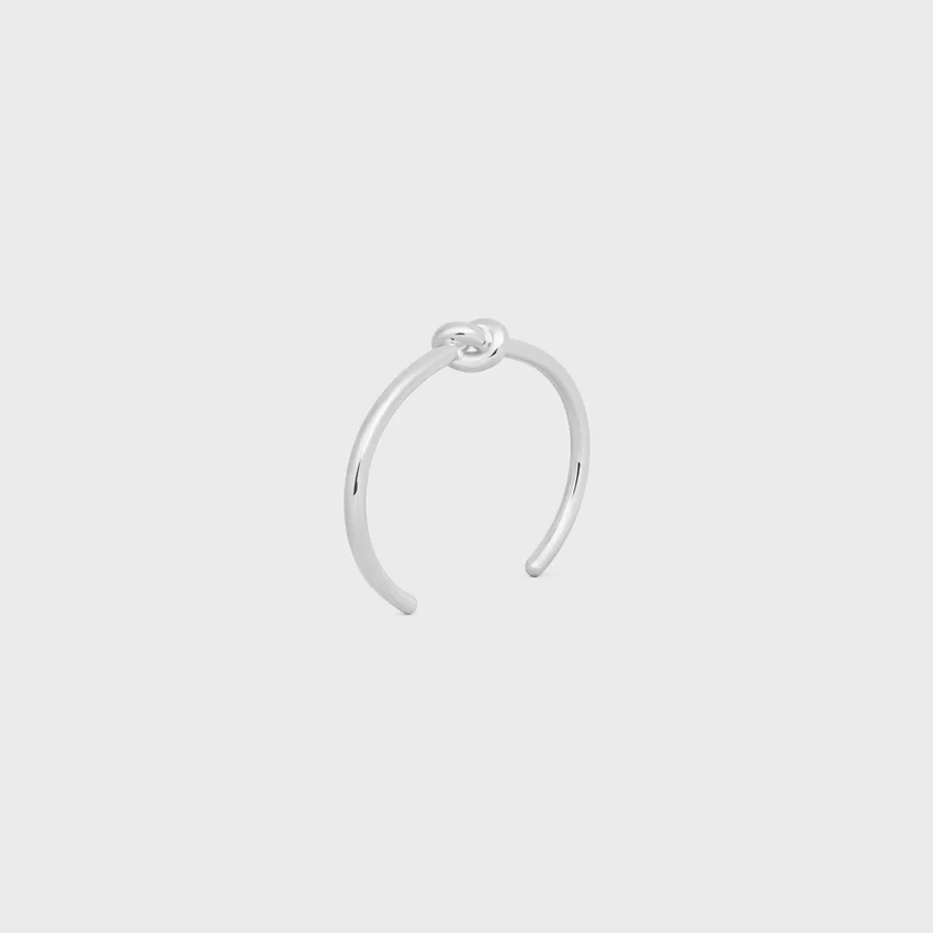 Knot Cuff i mässing med rodiumfinish - Bild 4