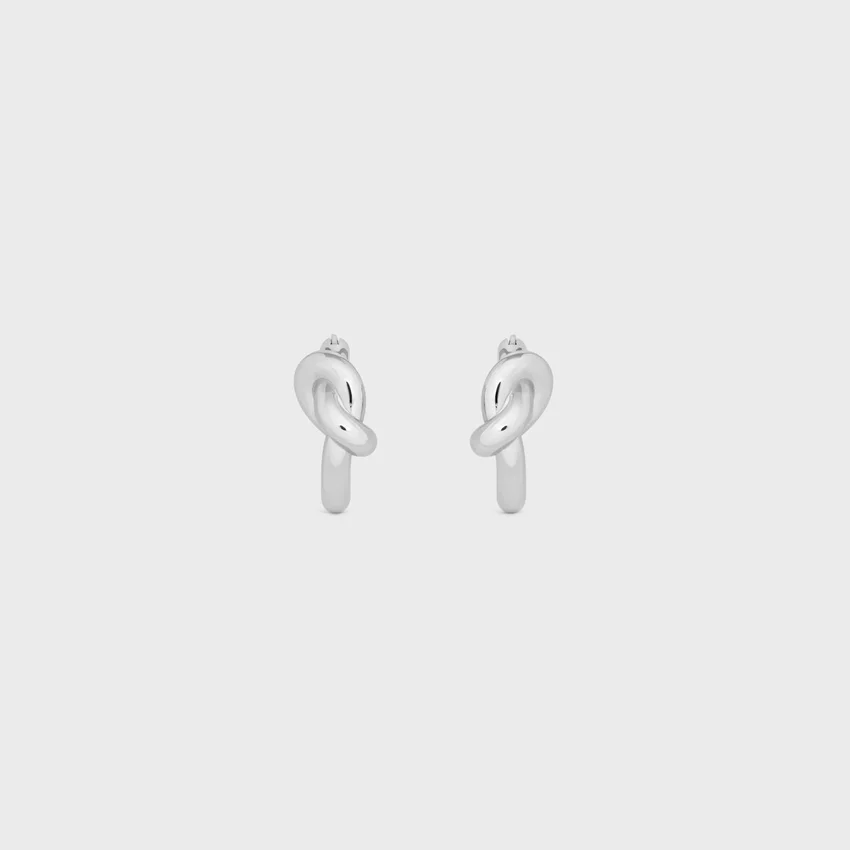 Knot Hoops i mässing med rodiumfinish - Bild 4