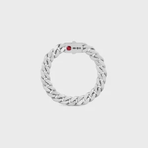 Les Poincons CELINE-armband i sterlingsilver och granat