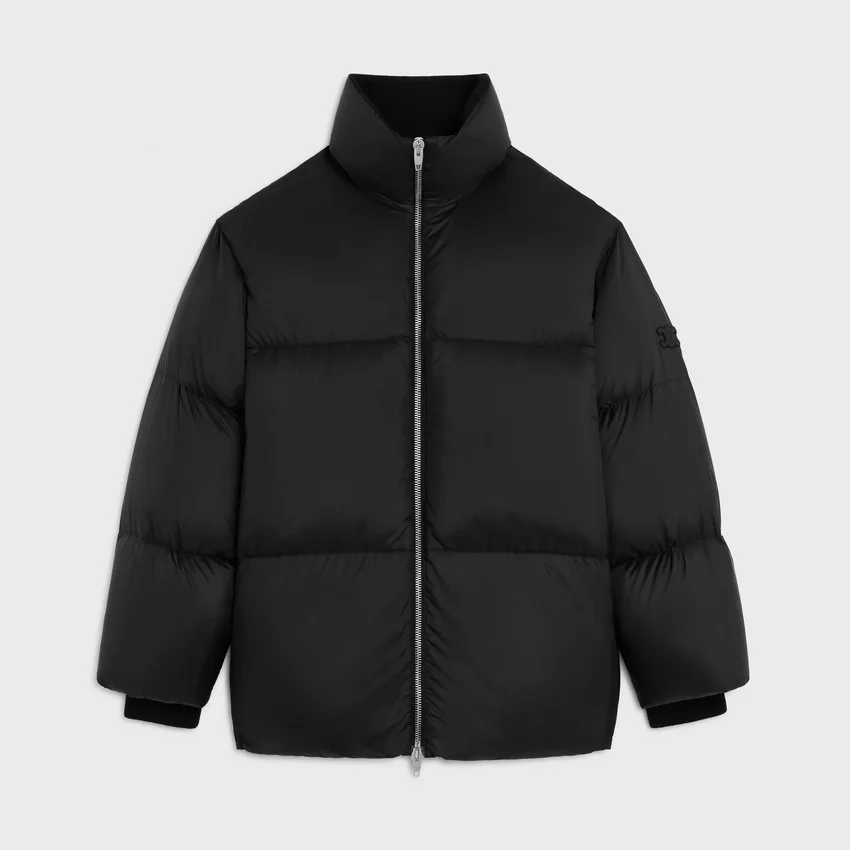 Lång dunjacka i lätt nylon - Bild 2