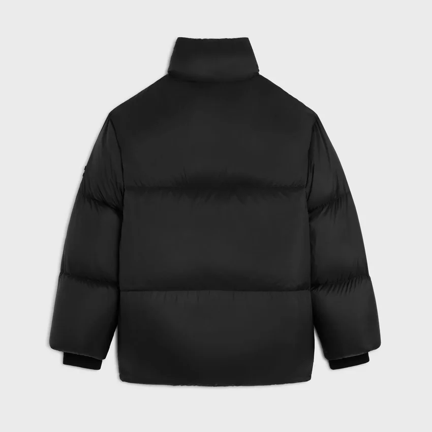 Lång dunjacka i lätt nylon - Bild 3
