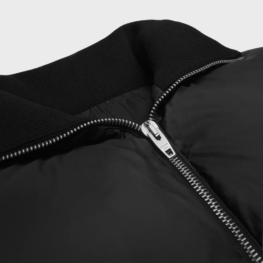 Lång dunjacka i lätt nylon - Bild 4